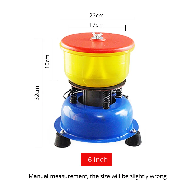 6 inch Vibratory Tumbler Polishing Machine Jade Agate Grinder Vibrating Barrel Grinder