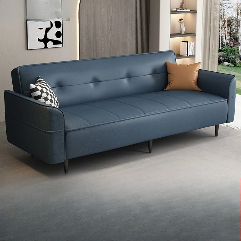 Cat scratching leather sofa piano keys simple modern folding sofa bed dual-purpose small household rental room living room