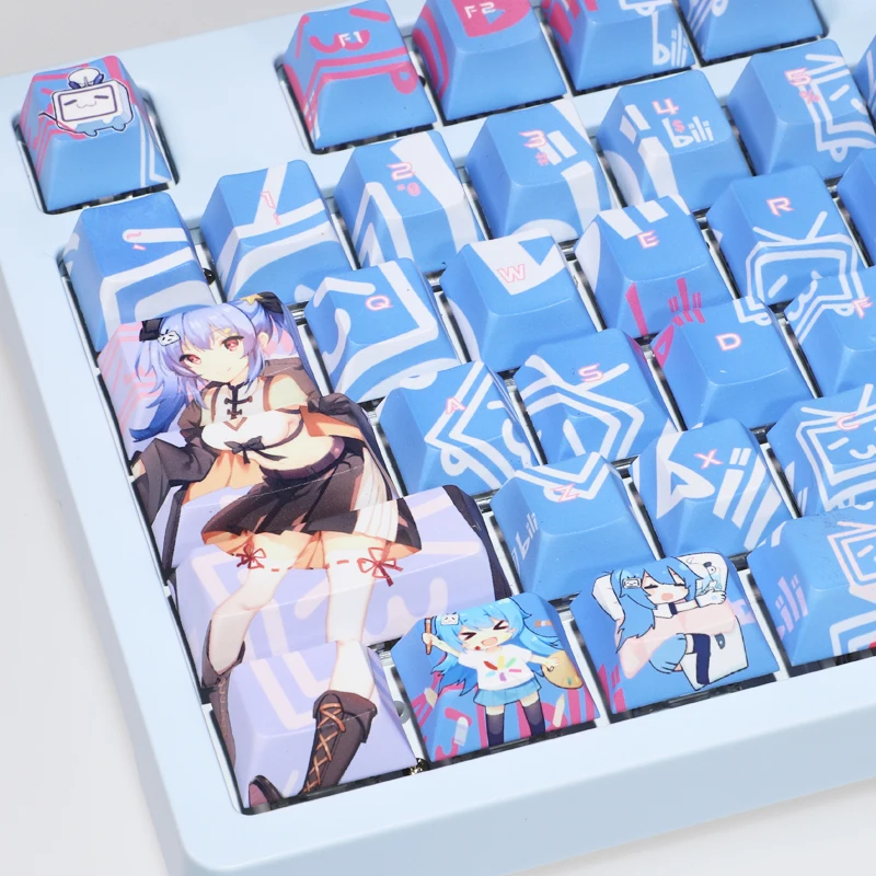 

Mechanical Keyboard 104 Keys PBT Keycaps Cherry Profile Anime Cartoon Cute Girl Backlit Keycap Custom Dye-subbed Gamer Mx Switch