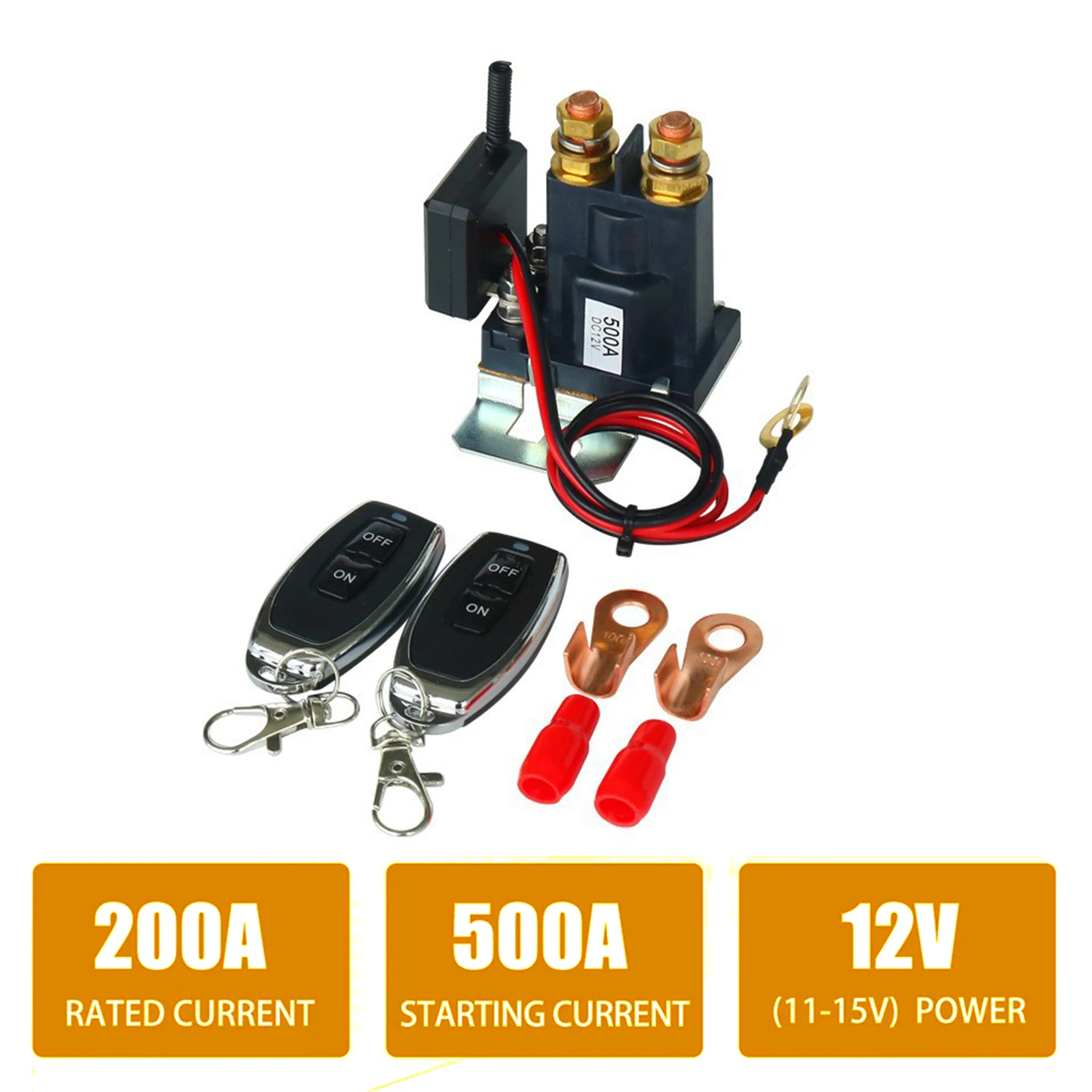 12V/24V Dc 500A Remote Battery Disconnect Switch for Car Truck Rv Camper Battery Switch Isolator with Wireless Remote Control