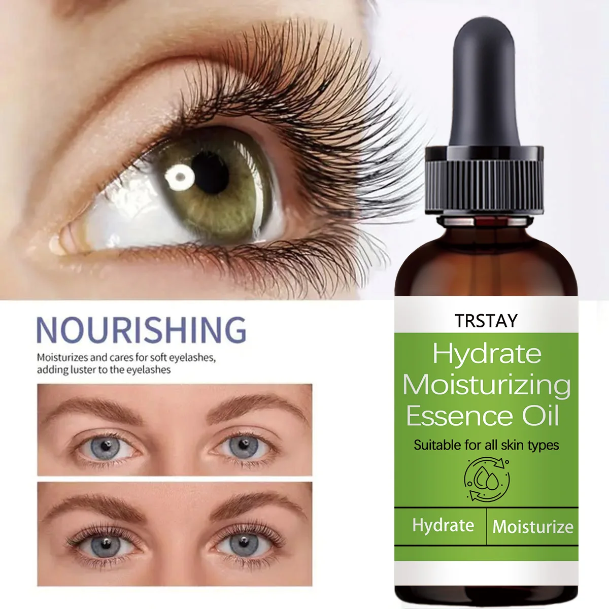 New Eyebrow Eyelash Growth Oil Natural Castor Oil Eyelashes Growth Essential Oil Thick Longer Nourishing Enhancer