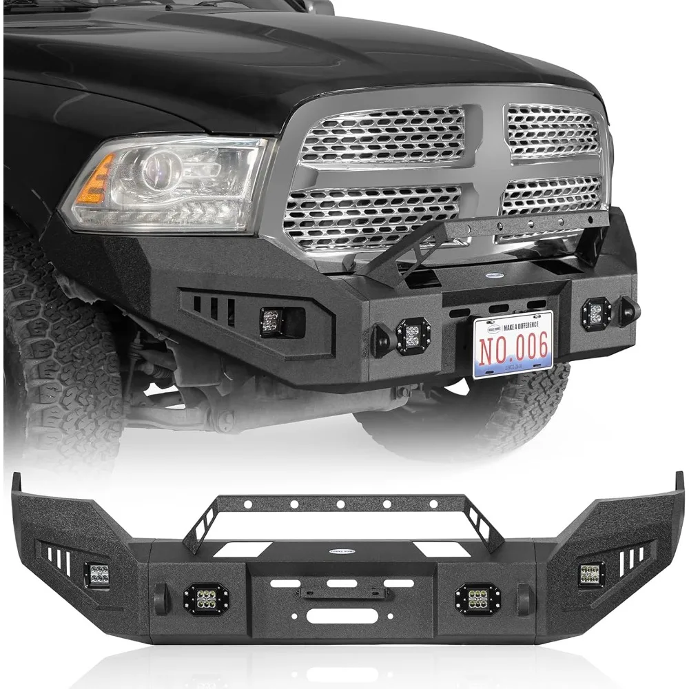

Ram Front Winch Bumper for 2013-2018 Dodge Ram 1500 (Exclude Rebel) & 2019-2024 Ram 1500 Classic Pickup Truck, Offroad Replacem