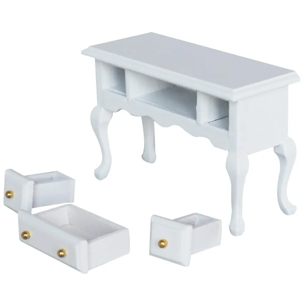 

1Pcs Mini Desk Home Decoration Wooden Drawer Desktop Accessory Mini House DIY Scene Simulation Adornment Desk Model