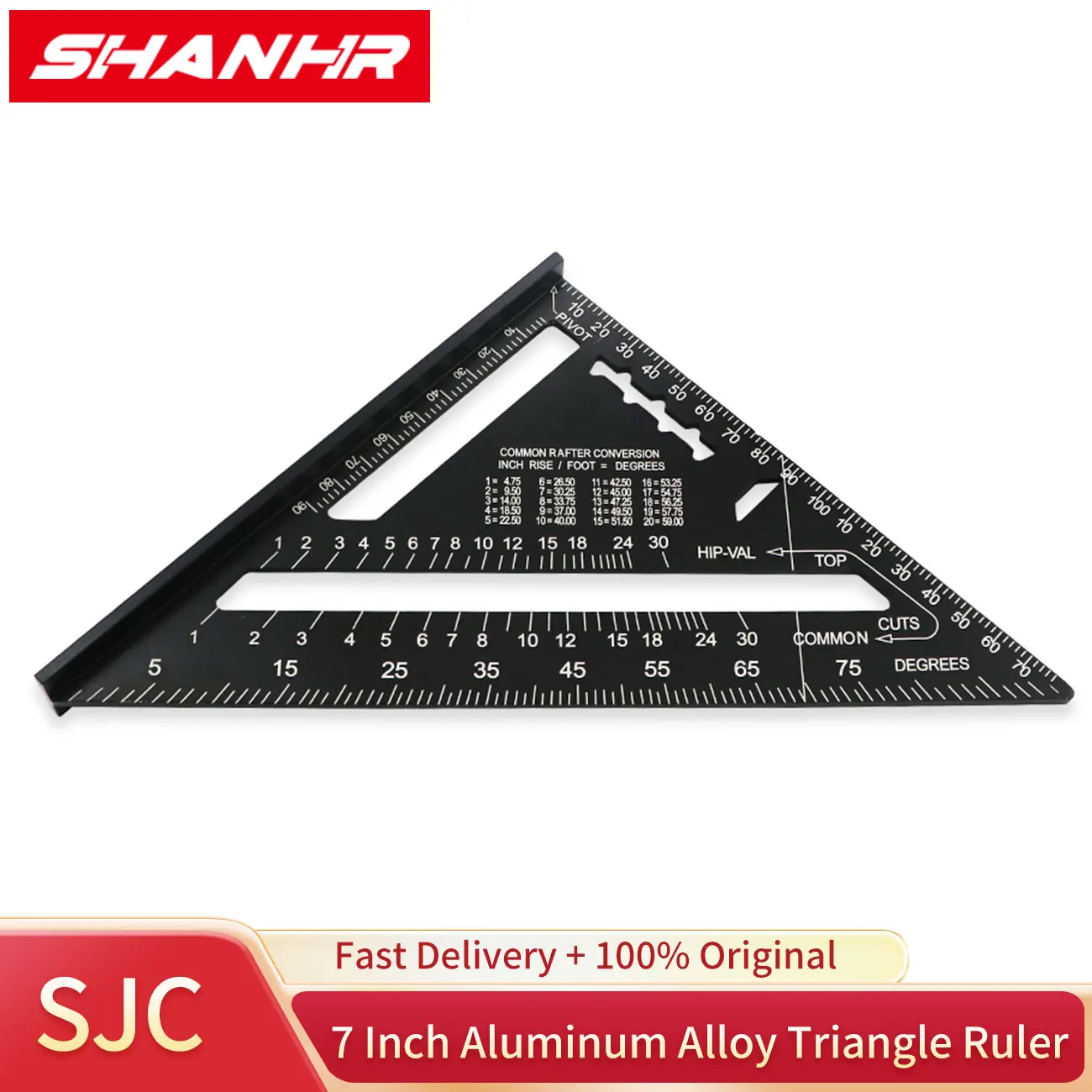 Aluminum Alloy 7 Inch Triangle Carpenter Square For Woodworking And Carpentry Triangle Ruler Layout Measuring Tool