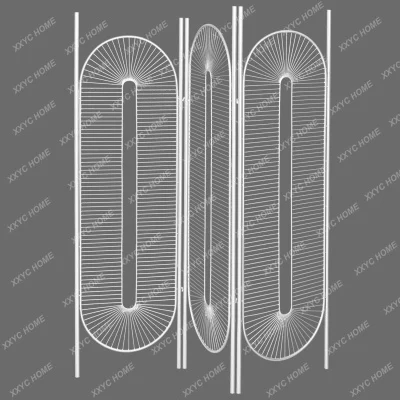HHHHIron الفن شاشة التقسيم الأوروبي الخفيفة الفاخرة الحديثة الإبداعية للطي المحمول غرفة المعيشة الديكور الذهب أضعاف الشاشة #5