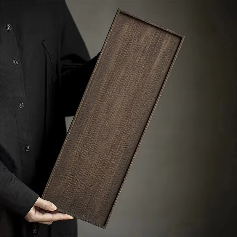 Wabi Sabi Style Teak Solid Wood Tea Tray Cake Rack Coffee Storage Board Charcoal Teapot Base Dishes For Serving Tea Services