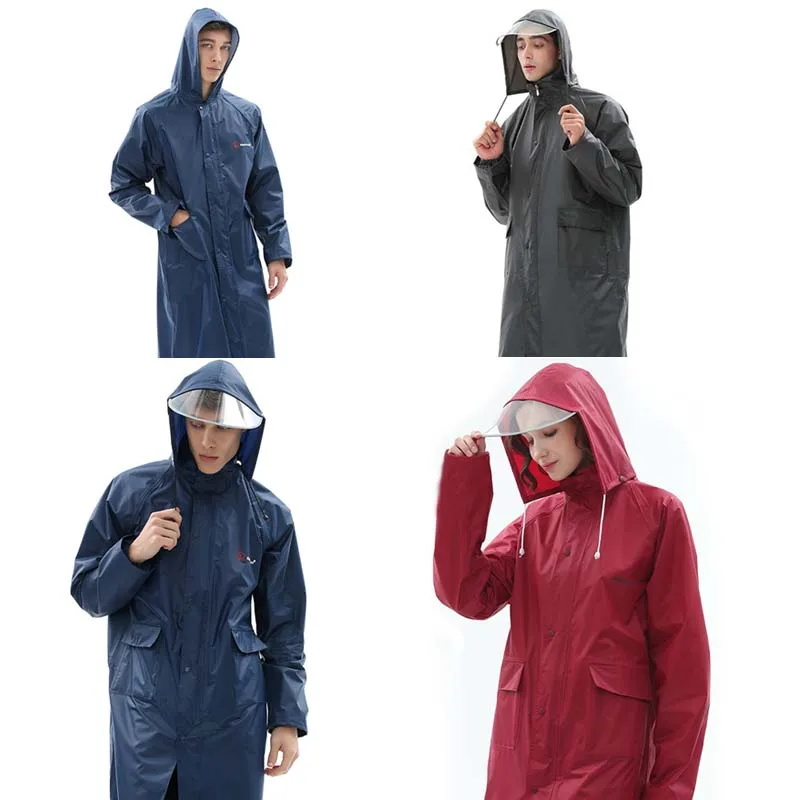 

Men's women's long raincoats, fashionable simple waterproof raincoats, hiking, fishing, outdoor cycling sports