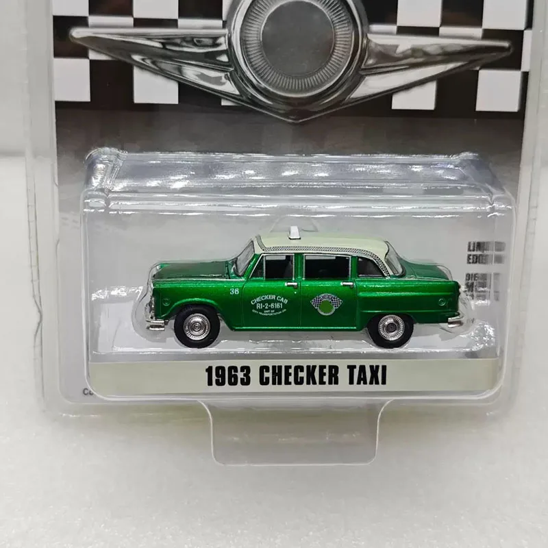 

Greenlight 1:64 Scale 1963 CHECKER TAXI Alloy Simulation Car Model Collection Display Ornament Toy Gift