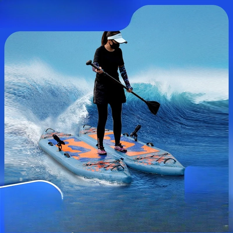 

Surfboard Inflatable Boat Paddle Board Catamaran Wakeboard Rowing Fishing Floating Double Air Chamber Sea