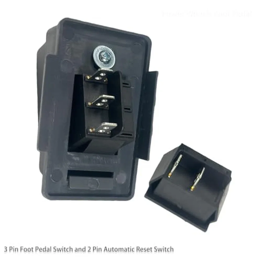 Easy Installation Design Reliable Performance 3-pin Foot Pedal Switch Switch Accessory Black For Home Toy Repair