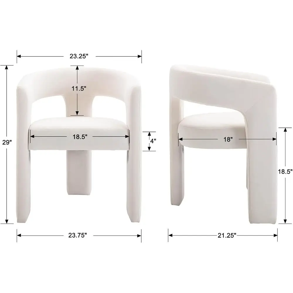 ern Barrel Dining Chairs Set o 2, Velvet Upholstered Accent Side Chair with Arms Comy Makeup Vanity Chairs, Dining Living Room K