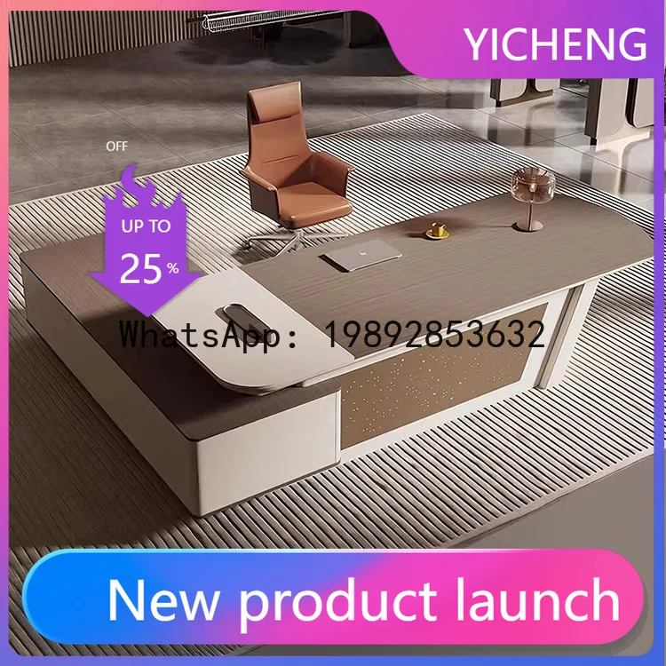 

Hys female boss desk chairman's office president's desk and chair combination