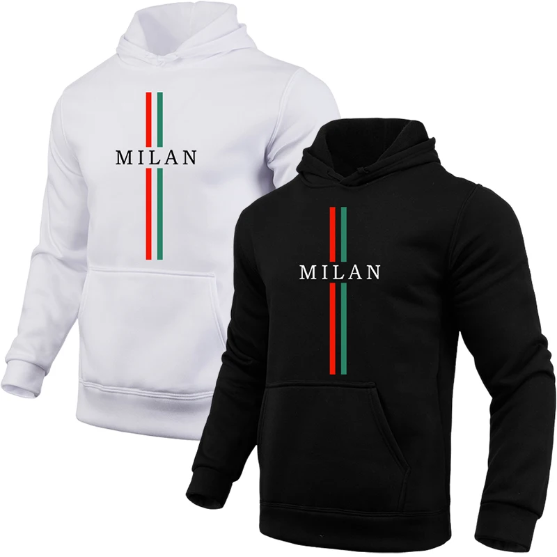 Milan Fashion Herren-Kapuzenpullover, hochwertiger Kapuzenpullover mit langen Ärmeln, für Herren, ganzjährig, täglich, lässig, Sport, Fitness, Sweatshirts