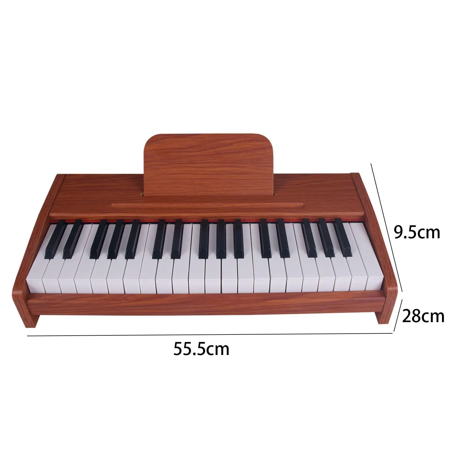 Kids Piano Keyboard Electronic Toy Piano Wooden Battery Powered Educational Musical Toy Portable Baby Piano Musical Toy