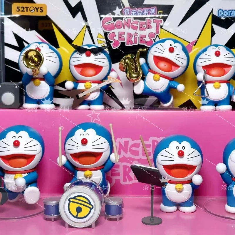 Echte 52toys Doraemon Blind Box Concert Robot Kat Pop Figuur Kinderen Speelgoed Decoratie Verjaardag Kerstcadeau Speelgoed Voor Meisjes