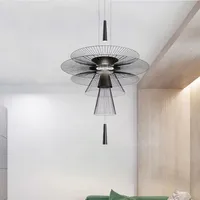 Modern Flying Saucer Hanging Lamps for Ceiling Luxury Metal Pendant Lights Restaurant INS LED Chandelier Loft Home Decorations