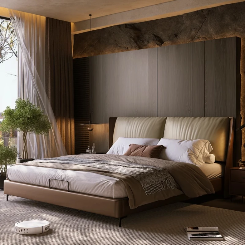 

Comfortable Organizer Beds Nightstands Minimalist Speaker Designer Simple Design Beds Princess Reading Cama De Casal Furniture