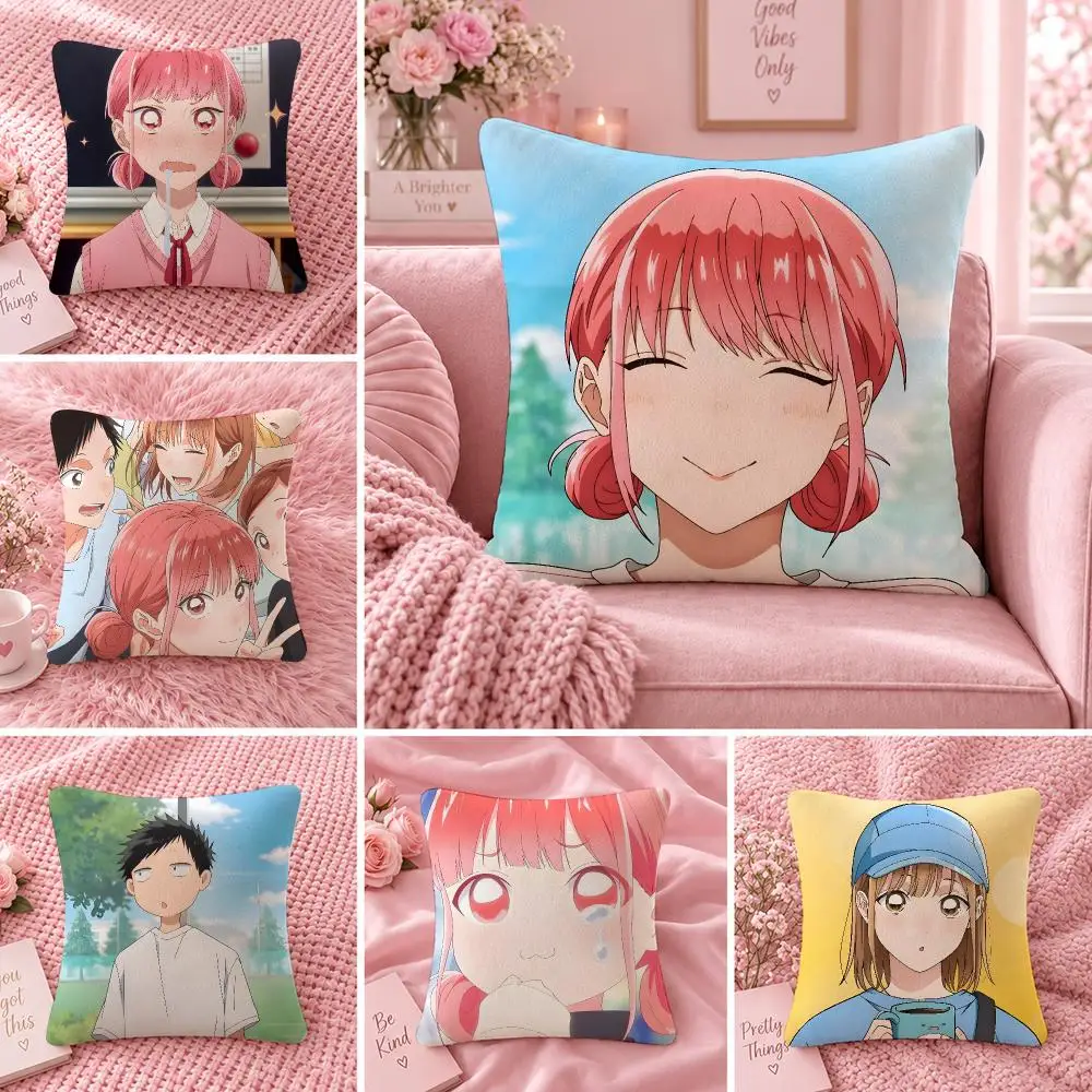 Anime Japanese Manga B-Blue Box Cushion Cover Double Sided Print Short Plush Pillow Sofa Bedroom Dorm Room Decor Gift