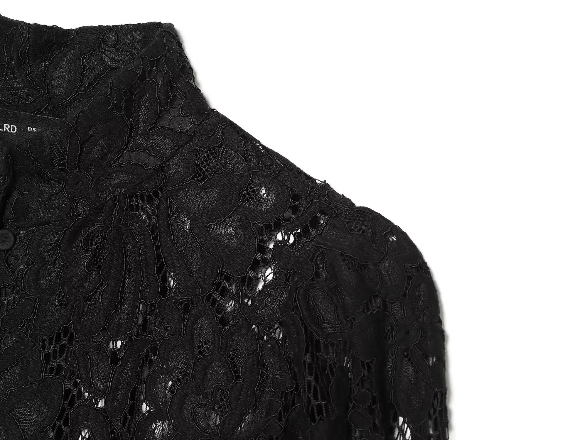 TFMLN Herbst Damen Spitzen-Puffärmel Kurze Jacke Sexy Ausgeschnittener Hochgeschnittener Schlanker Anzug Mantel Elegantes Romantisches Damen-Outfit – Detail 5