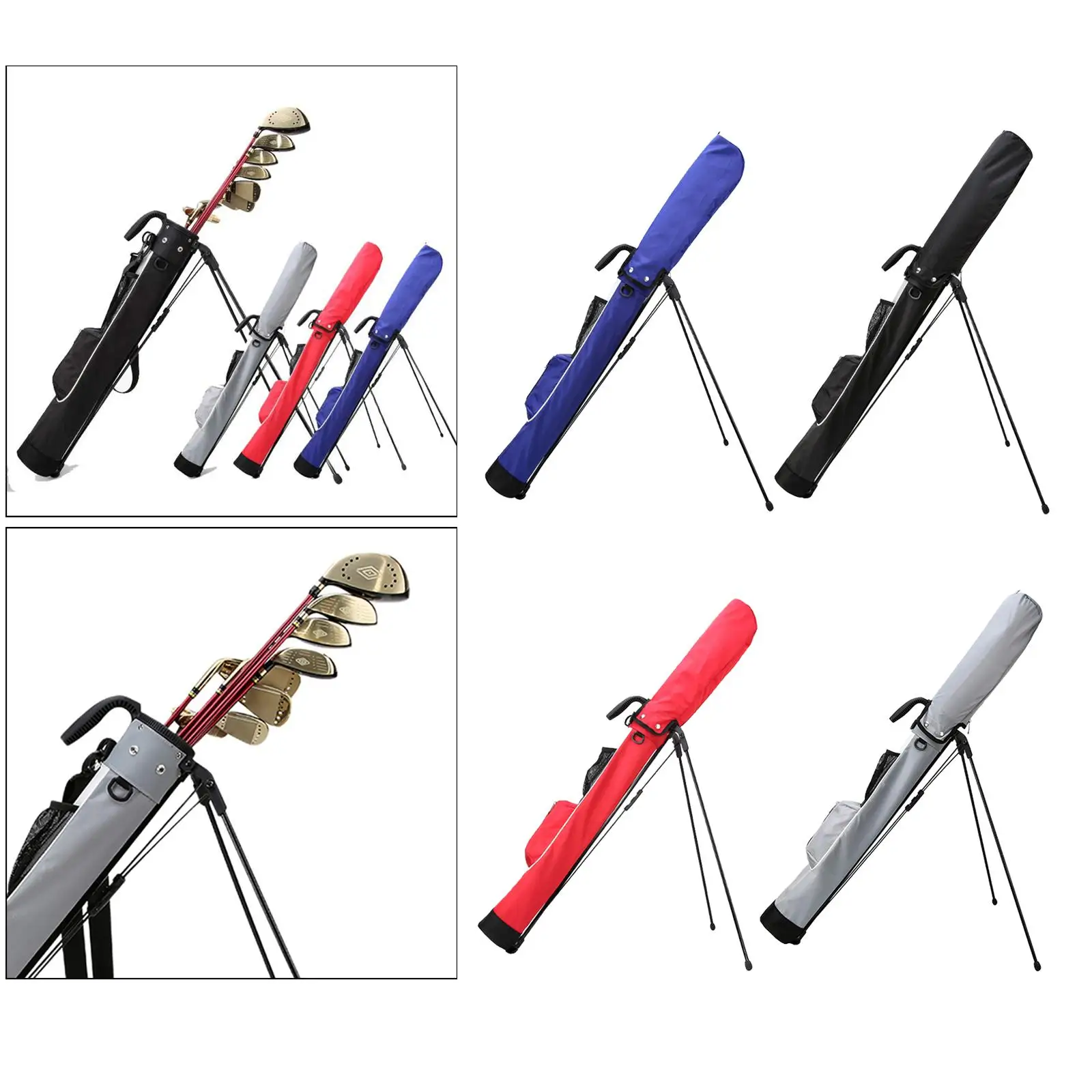 Waterproof Dustproof Golf Stand Pitch and Putt Bag with Bracket and Portable Handle, Convenient to Lift