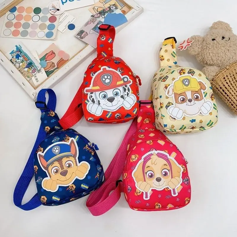 Bolso cruzado de dibujos animados de la Patrulla Canina para niños y niñas, mochila pequeña, monedero bonito para bebés, para viajes al aire libre, guardería