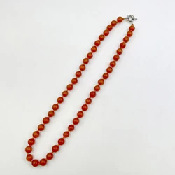 8mm Round Orange Red Cats Eyesd Mexican Opal Necklace Beads Jewelry Making Design Natural Stone Neck Wear Women Christmas Gifts