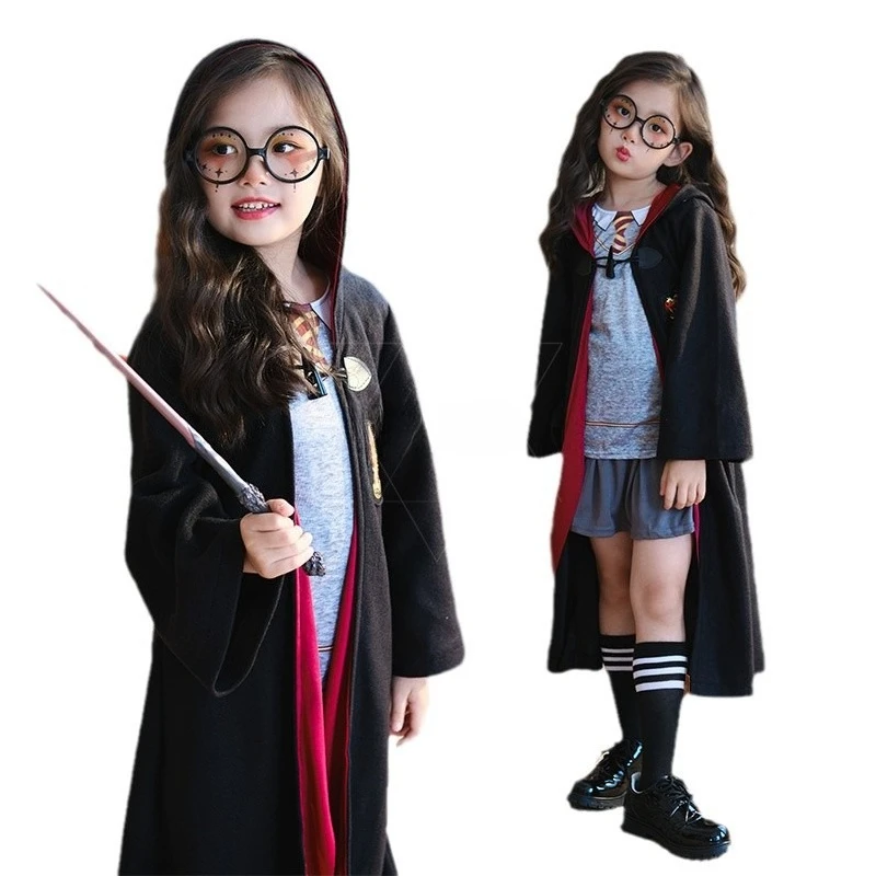 ชุดแฟนซีฮาโลวีนสำหรับเด็ก ชุดคลุมเวทมนตร์ ชุดคอสเพลย์ ชุดนักเรียน ชุดแสดงสำหรับเด็กผู้หญิง