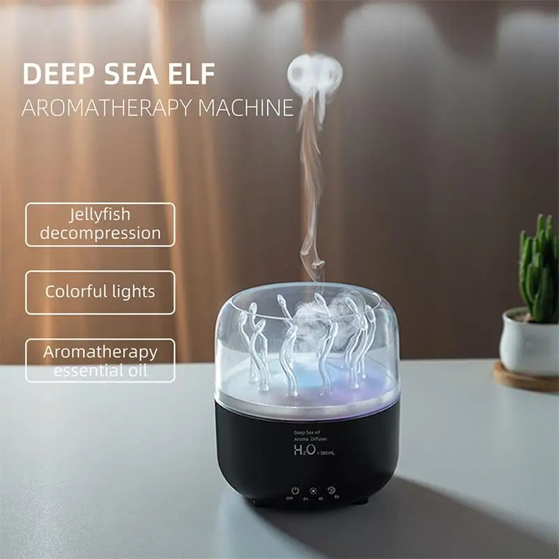 Hogar Deep sea elf Macchina per aromaterapia Umidificatore Diffusori per aromaterapia ad ultrasuoni Mist Maker Fragranza Olio essenziale Arom