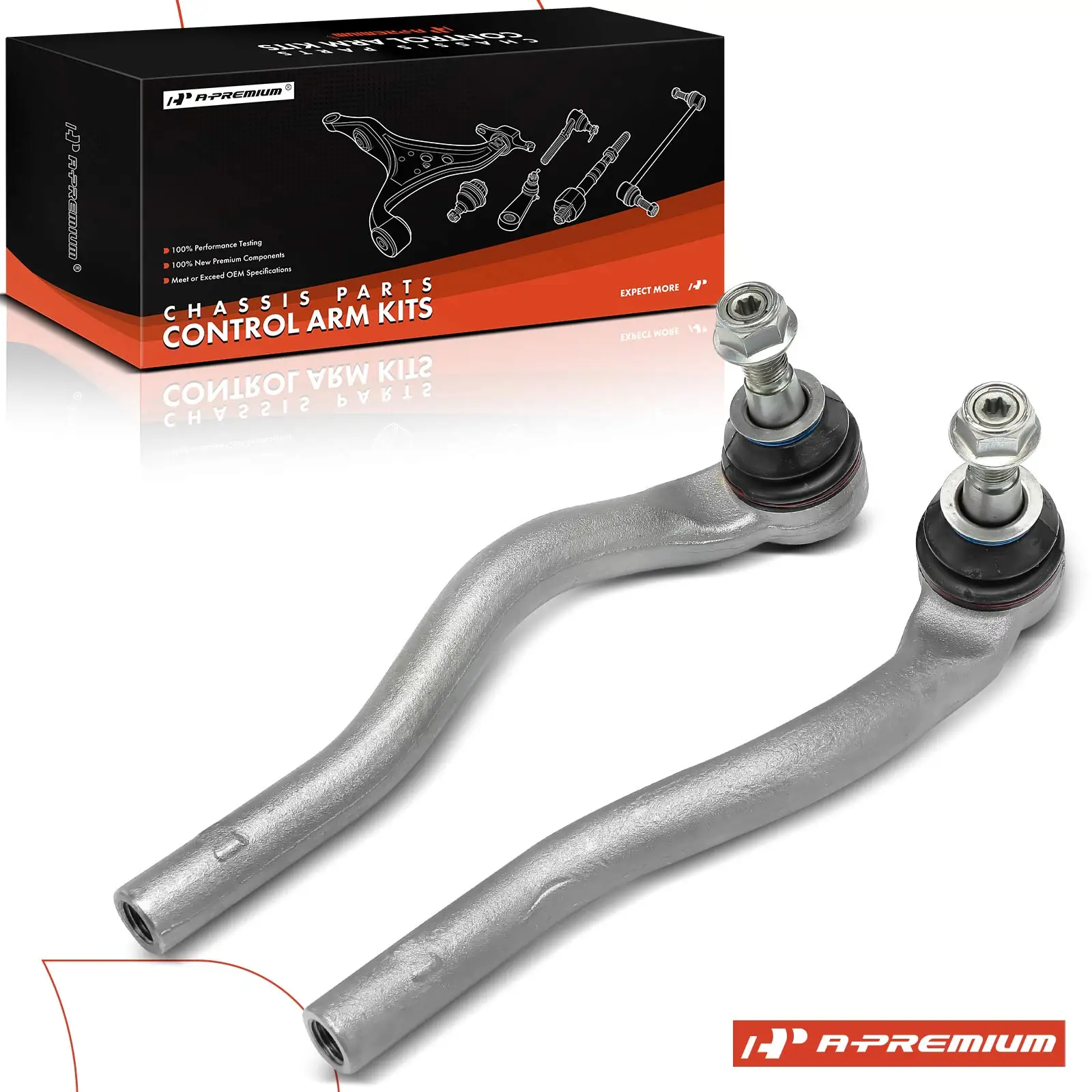 A-Premium 2x Front Left & Right Outer Tie Rod End for Mercedes-Benz R320 2007-2009 R350 2006-2013 R500 2006-2007 R63 AMG 2007