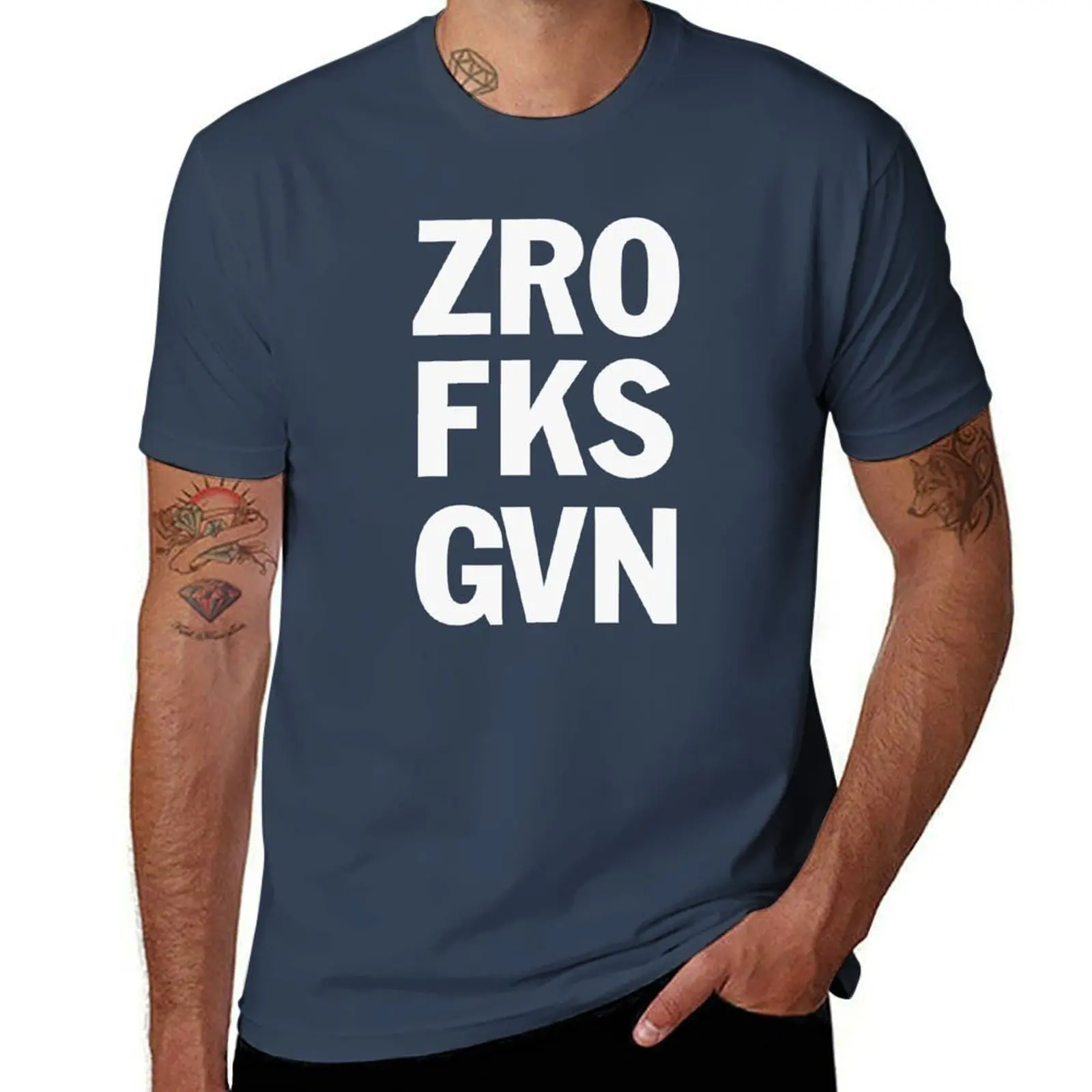

Crew Neck ,Zro Fks Gvn T-Shirt Breathable Workout Short Sleeve Top