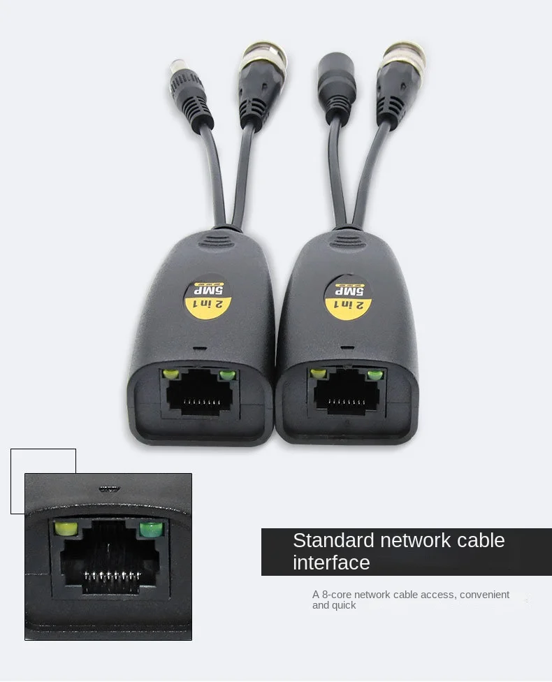 Video Power and Audio 3 in 1 and  2-in-1 Twisted Pair Transmitter 5MP