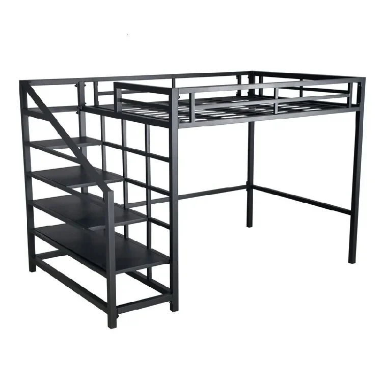 

Modern minimalist multifunctional, elevated bed, family bedroom, bed, table, small apartment, attic, elevated bed