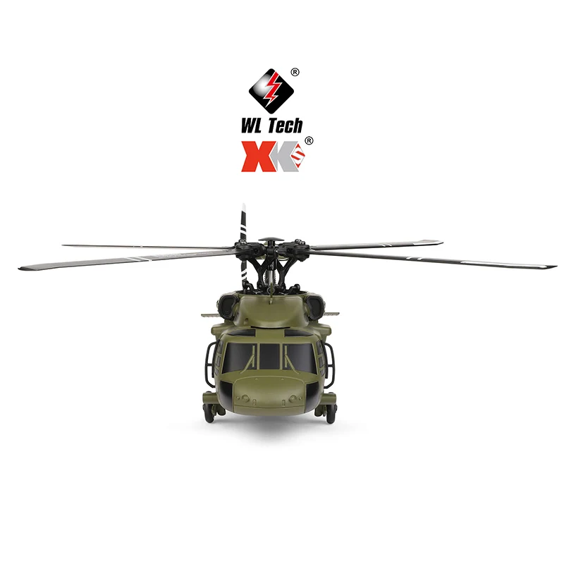 Weili'S New Product K170 Black Eagle Uh-60l Four-Way Four Blade No Aileron Brushless 1160 Helicopter Toy Gift