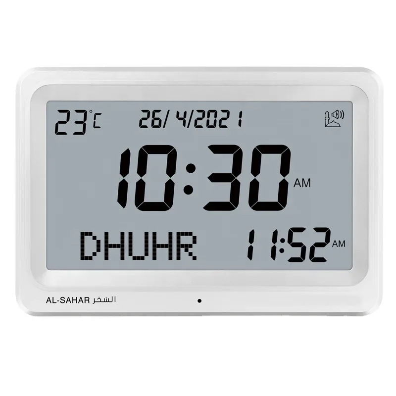 

New Azan Muslim Mosque Alarm Best Travel Prayer Islamic Digital Clock L Timepiecewith Multi Athan Sound Date Week Temperature