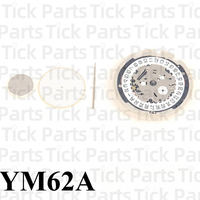 New Original Tianmadu YM62 Movement Date At 3 6Hands Replace 7T62A Quartz Movement Watch Movement Accessories