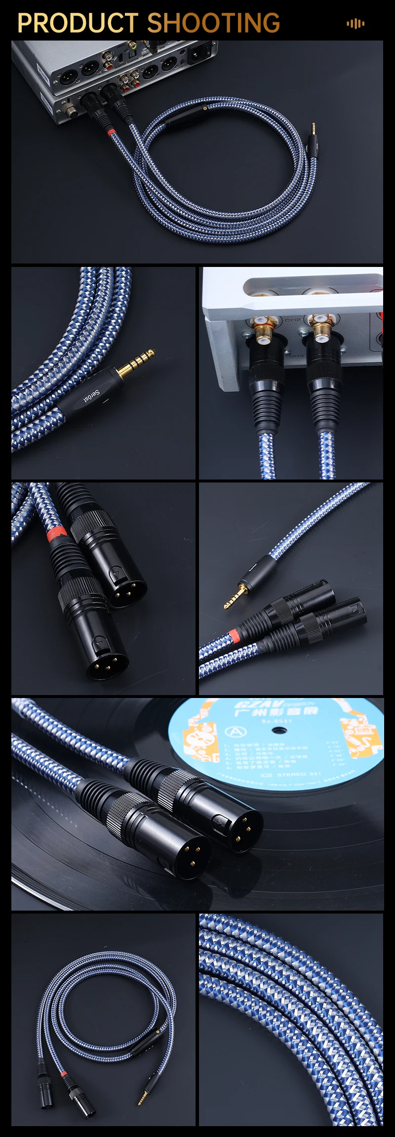 Serost StarPro 4,4mm Balance auf Dual XLR Stecker HiFi-Audiokabel, versilbertes Kupfer OFC für Musikplayer, Verstärker, Lautsprecher – Detail 13