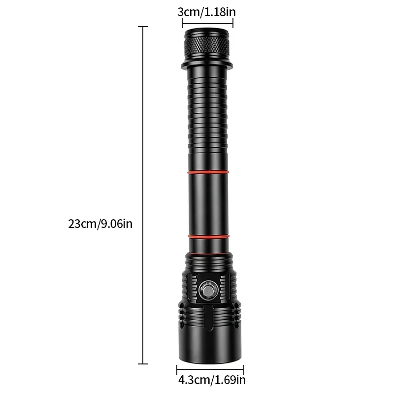 New type of diving flashlight to catch the sea, outdoor underwater work light, professional strong light multi-function