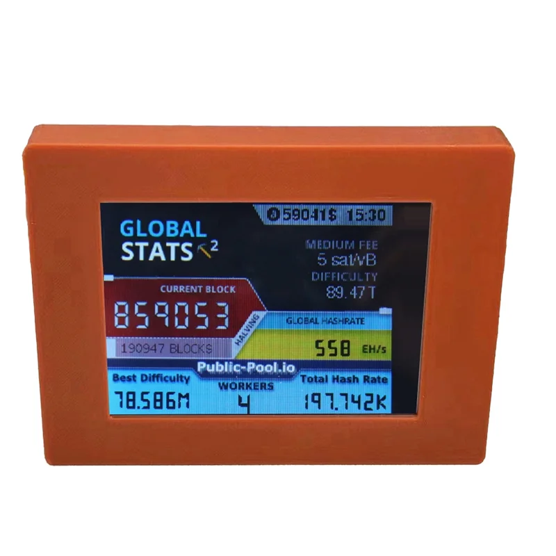 SR-Nerdminer V2 مينر 56KH/S 2.8 بوصة شاشة الكريستال السائل BTC اليانصيب مينر بيتكوين سولو مينر الطالب الذي يذاكر كثيرا مينر B