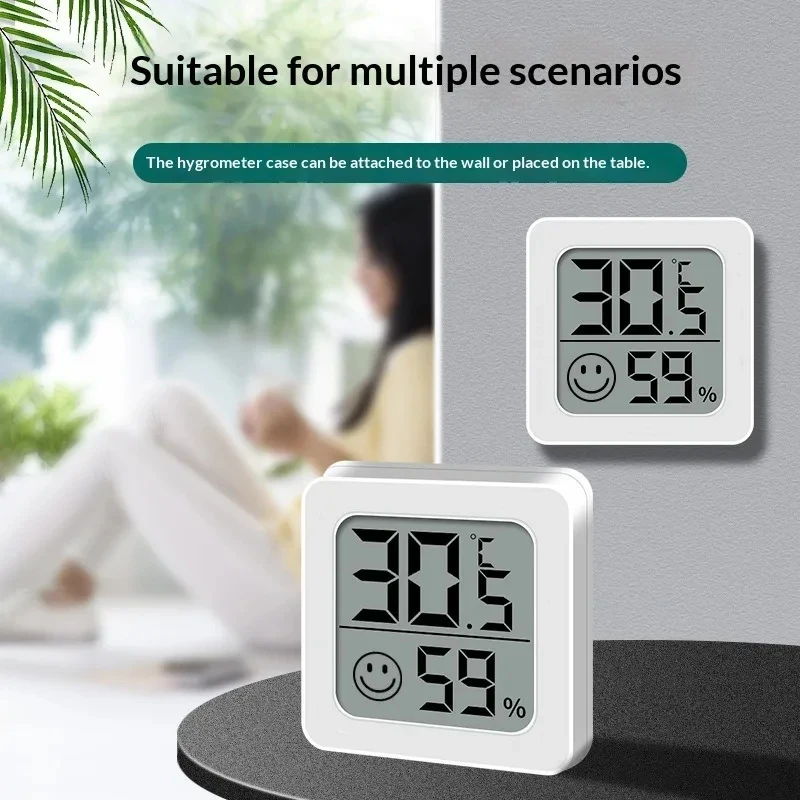 Mini termómetro digital LCD, higrómetro, medidor de temperatura y humedad para interiores, sensor, estación meteorológica, 1/3 unidades