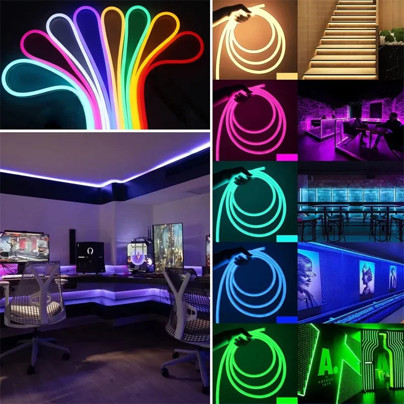 10M/32,8ft TUYA światła neonowe LED elastyczny neonowy diody na wstążce LED 24v RGB Neon światła linowe aplikacja Smatlife do sypialni