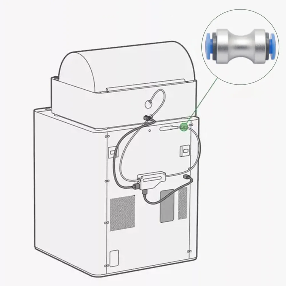 6 Pack PTFE Feed Tube Connectors Compatible With For Bambu Lab P1P P1S X1 X1C X1E 3D Printers Metal Feed Pipe Joint