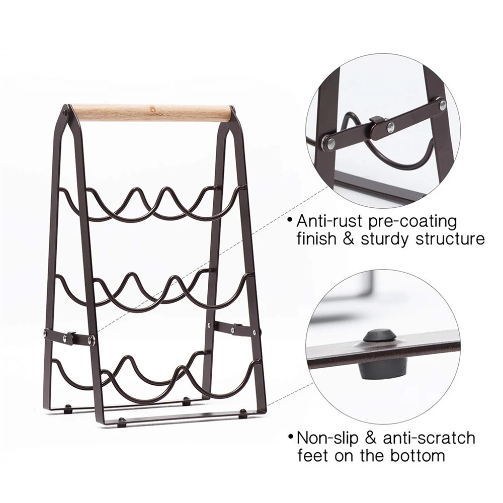 Desktop Rotwein Rack Dekoration Haushalt Wein Display Halter Tisch Kreative Flasche Regal Schrank Faltbare Lagerung Organizer