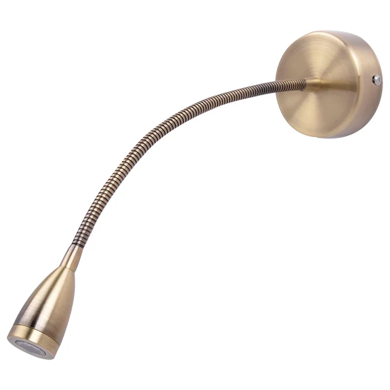 3W 110V/220V Bronze Finished Retro Led Flexible Pipe Wall Lights