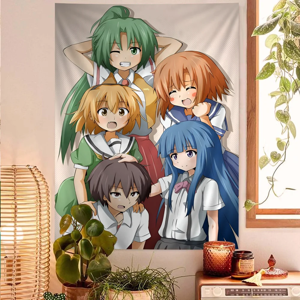 Higurashi When They Cry Chart Tapestry Art Science Fiction Room Home Decor Cheap Hippie Wall Hanging