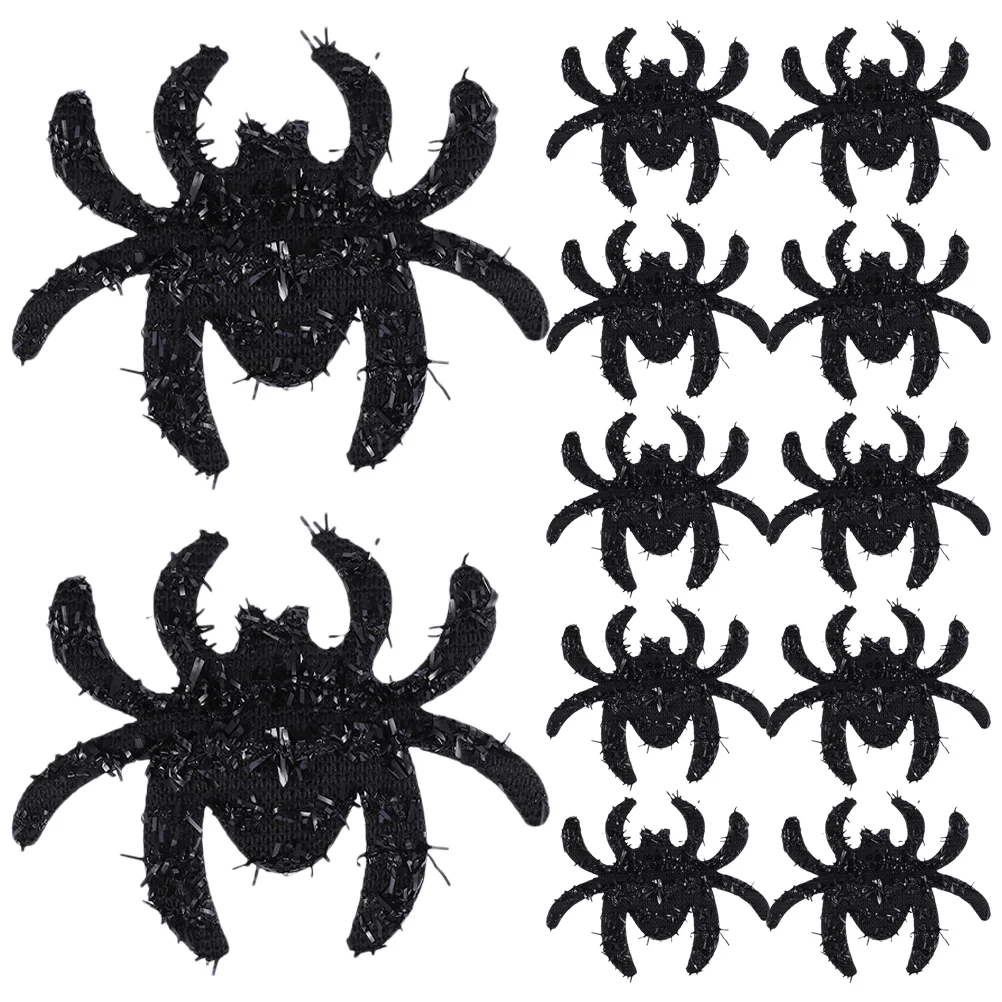 12 Pcs Halloween Patch Stickers for Children Spider Patches DIY Appliques Pentagram