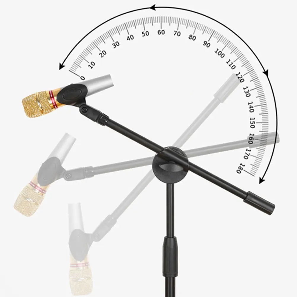 

2pcs Universal Microphone Clip Holder Adjustable Mount Bracket For Boom Arm Stand Mic Clamp Horizontal Extension Tilt Swivel