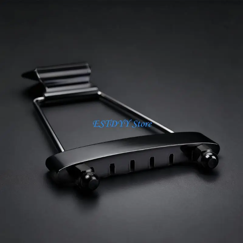 G6DE 6 string Guitar Tailpiece Bridge Half Hollow Short Guitar Tailpiece Bridge Metal Guitar Replacement Parts Enduring