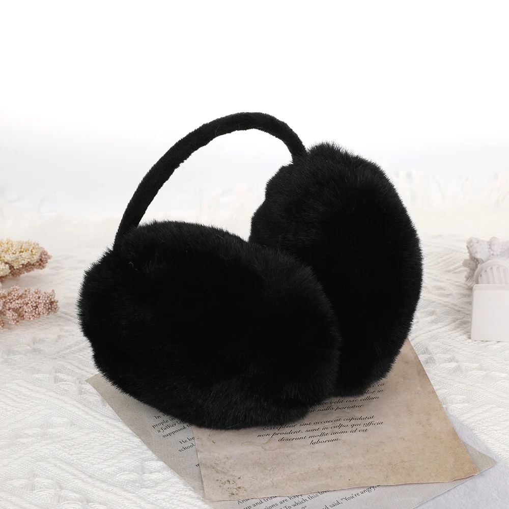 Soft Plush Ear Muffs Winter Warm Earmuffs For Women Men Solid Color Ear Warmer Fashion Outdoor Cold Protection Earflap Ear Cover