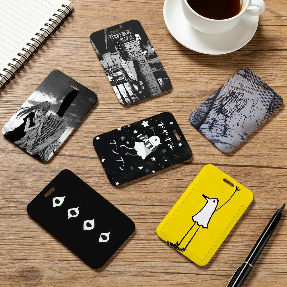 

Комикс-бумажник G-Goodnight Punpun для кредитных карт, ID-карт, бейджей, проездных, с ремешком на шею