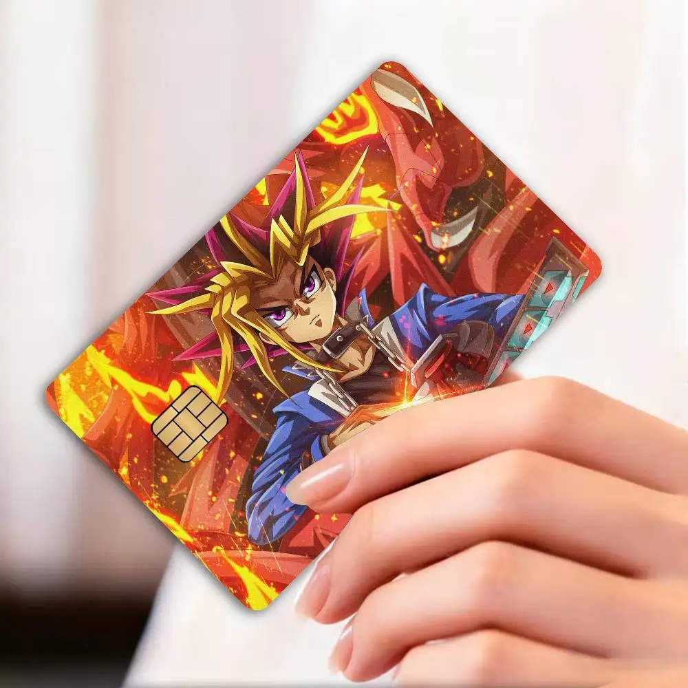 Card Game Yu Gi Oh Cartoon Credit Card Skin Stickers for Bank Card Bus Metro Card Sticker Waterproof Women Gift